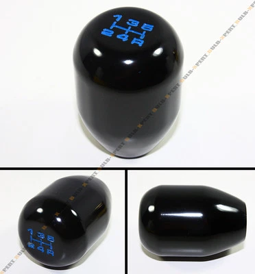 FOR MAZDA 3 6 RX8 RX7 CX5 10*1.25 ALUMINUM 5 SPEED MANUAL BLK & BLUE SHIFT KNOB - Image 1 of 2
