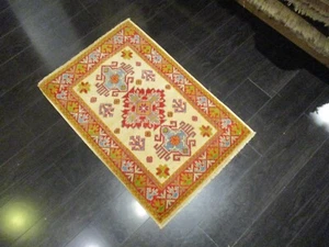 2x3 Afghan Refugee Style Gorgeous Vegetable Dye Handmade-knotted Wool Rug 586181 - Picture 1 of 12