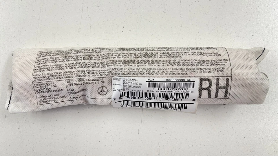 10-17 MERCEDES BENZ E550 W207 RIGHT FRONT SEAT AIRBAG AIR BAG SRS 2078600402 OEM - Image 1 of 4