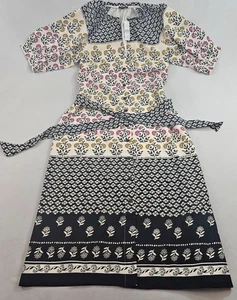 Ann Taylor Damenkleid Größe 0 schwarz weiß 35093923 Blumenmuster mit Gürtel 169 $ - Bild 1 von 9