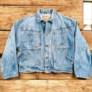 Chaqueta vaquera vintage Ball Jeans para hombre 48 mediana azul claro hecha por camionero en Italia años 60 - Imagen 1 de 16