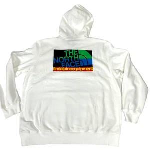 Neu mit Etikett North Face HERREN weiß GI Hoodie grün Logo Alpine Größe 2XL NH18 - Bild 1 von 7