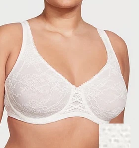 Victoria’s Secret DREAM ANGELS WICKED ungefütterter Balconette-BH weiß Spitze 38D neu mit Etikett - Bild 1 von 4