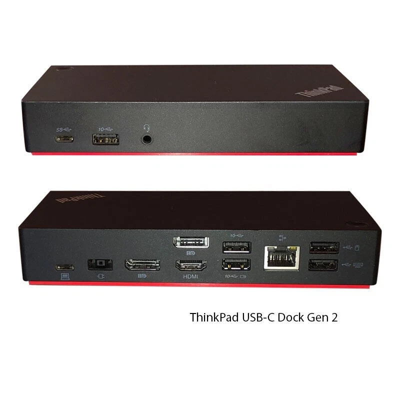 Lenovo ThinkPad USB-C Dock Gen 2 40AS0090EU Type 40AS mit 90Watt + USB-C Kabel - Imagen 1 de 4