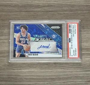 2024 Prizm Jared McCain Blue Fast Break 20/49 Auto Rookie Auto PSA 8 *Jersey #!* - Picture 1 of 2