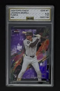 Topps Finest Purple Refractor 2024/250 Jackson Merrill #96 AGS 10 - Imagen 1 de 2