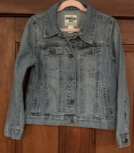 Osh Kosh B'gosh Jugend Mädchen Gr. 10 blau Denim Jeansjacke 100 % Baumwolle Druckknopf - Bild 1 von 17