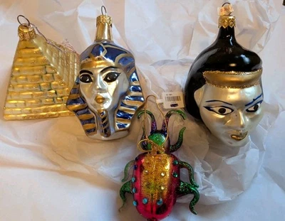 Polonaise Egyptian Ornaments Pharaoh Heads Pyramid Dung Beetle - Image 1 of 4