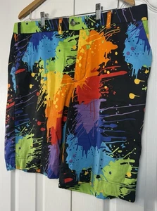 LOUDMOUTH mehrfarbige Farbspritzspritzer Chino Golf adrette Herrenshorts 40 gebraucht, in einwandfreiem Zustand - Bild 1 von 8