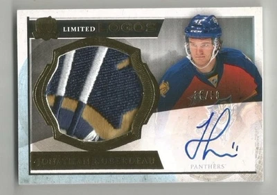 2013-14 UD The Cup Limited Logos Jonathan Huberdeau Rookie Patch Autograph RPA - Image 1 of 2