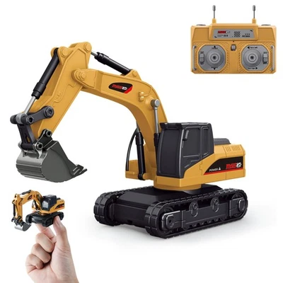 1/64 Remote Control Excavator,2.4Ghz Remote Control Construction Vehicles wit... - Image 1 of 4
