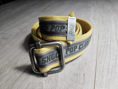 💥Dolce & Gabbana D&G SHOCK POP CLUB холщовый ремень сделано в Италии  - Изображение 1 из 4