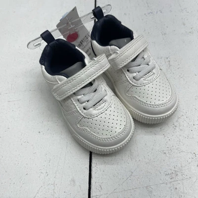 Carters White Hook And Loop Port Sneakers Toddler Boys Size 5 - Image 1 of 4