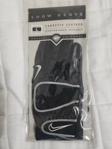 Nike Show Baseball/softball  Batting Glove youth Large right Single Leather BLK - Picture 1 of 6