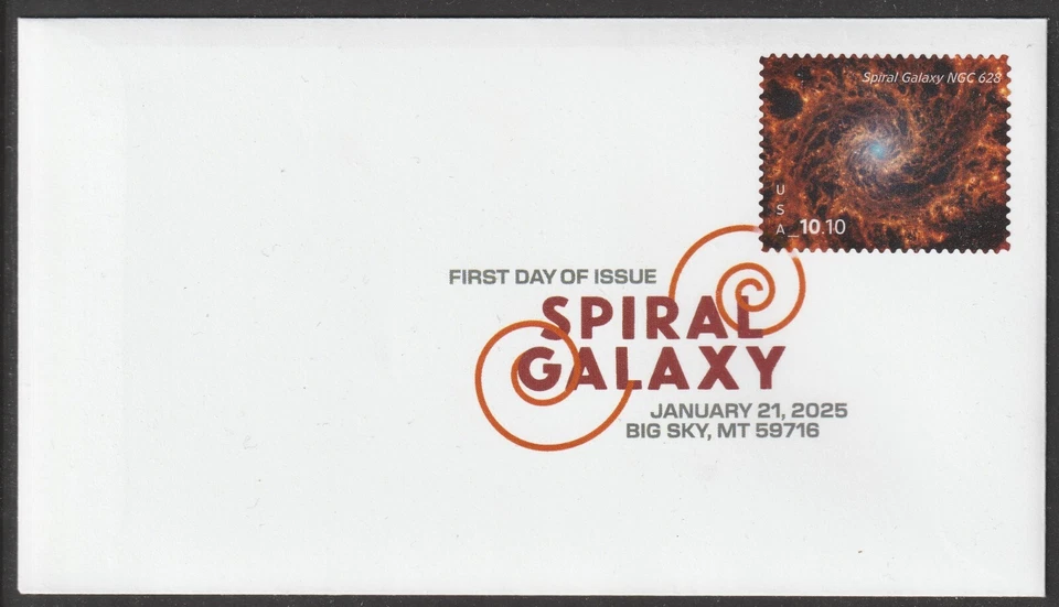 US 5954 Priority Mail Spiral Galaxy NGC 628 DCP FDC 2025 - Image 1 of 1