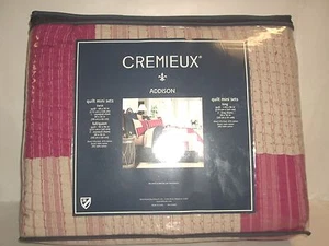 Cremieux Size Twin ADDISON Red Cotton Linen Quilt Shams Mini Set New Bedding NWB - Picture 1 of 9