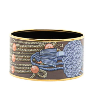 HERMES Enamel TGM Cloisonne Bangle Women 【Used】 - Picture 1 of 6