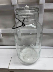 Atlas E-Z Dichtung halbe Gallone Einmachglas ~ HELLGRÜNE TÖNUNG / Glasdeckel / Drahtbügel - Bild 1 von 6
