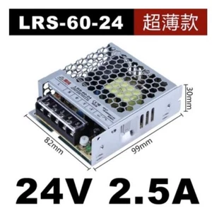 1PCS Meanwell LRS-60-24 V2.5A switching power supply AC to DC transformer thin - Picture 1 of 1