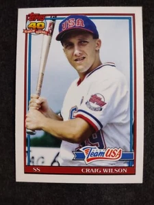 1991 Topps Traded Craig Wilson #128T Team USA Baseballkarte - Bild 1 von 2