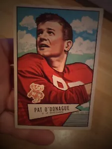 1952 BOWMAN #117 PAT O'DONAGUE FOOTBALL CARD U OF WISCONSIN UNGRADED EXCELLENT - Picture 1 of 12