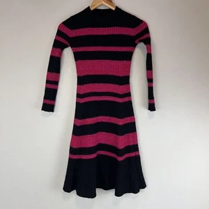 Proenza Schouler Womens Striped Body Con Long Sleeve Dress Size M - Wool, Silk, - Picture 1 of 10