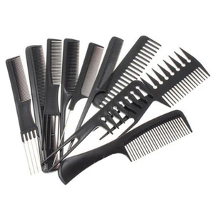 Juego de 10 peines de cepillo de peluquería de plástico para peluquería profesional - Imagen 1 de 3