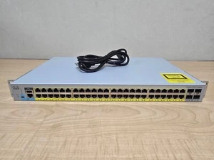 Cisco Catalyst WS-C2960L-48PS-LL 48-Port Gigabit POE Ethernet w/4x 1G SFP Switch - Picture 1 of 6