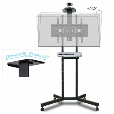 Mobile LED LCD Floor TV Cart Stand Mount 32 42 47 55 65 70" for Samsung LG Vizio - Image 1 of 4