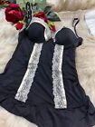 Sexkuss Black Ivory Padded Underwired Camisole  Nightwear Size Us34b  It3b Eu75b