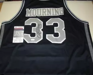 ALONZO MOURNING GEORGETOWN HOYAS,MIAMI LAST ONE JSA/COA SIGNED JERSEY - Picture 1 of 2