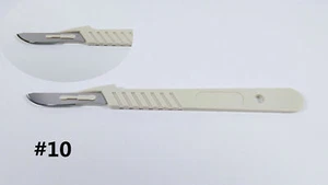 20Pcs Disposable Surgical Scalpel Blade #10/11/12/15/23/24 With Plastic Handle - Picture 1 of 14