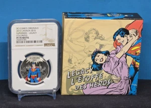 2015 CANADA $10 - DC COMICS - SUPERMAN - LEGACY - NGC PF70 MATTE - SILVER COIN - Picture 1 of 12