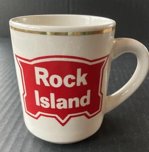 Rock Island Eisenbahn Zug Becher Vintage Kaffeetasse The Muggar Yuba City Goldrand - Bild 1 von 7
