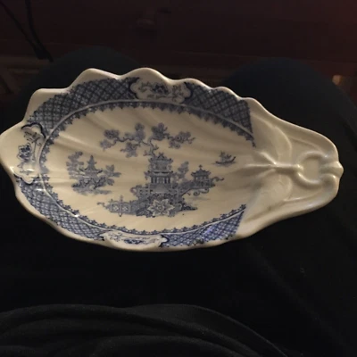 J.&G.MEAKIN ... Vintage Pagoda Bowl..Blue/White..Hanley...England - Image 1 of 2