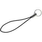 25 BLACK Cell Phone Straps  Lariat Strings ~ w/ Cap + Split Ring End for Charms