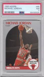 Tarjeta de Michael Jordan 1990 Hoops Basketball Chicago Bulls #65 PSA 7 casi nueva cantidad - Imagen 1 de 2