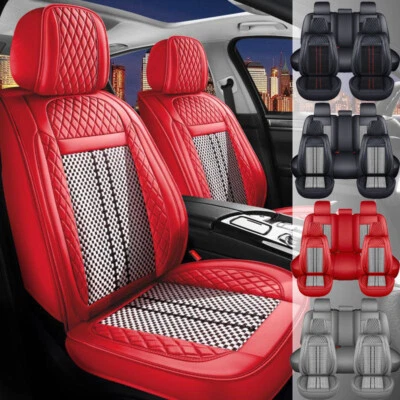 Luxury Leather Car Seat Covers 5-Sits Full Set Front Rear Protector for HONDA - Изображение 1 из 4