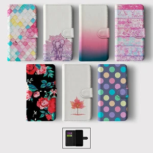 CASE FOR IPHONE 16 16E 15 14 12 12 WALLET FLIP PHONE COVER ROSES COLOURFUL DOTS - Picture 1 of 9