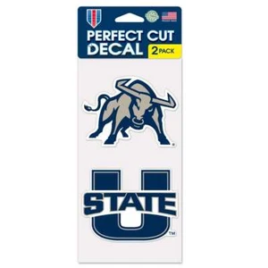 Utah State Aggies Perfect Cut Decal 4" x 4" - Set of 2 - Picture 1 of 1