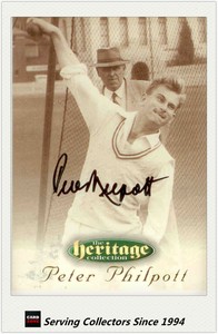 1996 Futera Cricket Heritage Collection Signature Card NO36 Peter Philpott