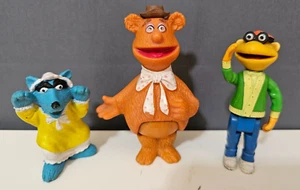 Vintage Lot (3) MUPPETS Fozzie Bear Scooter Figuren SESAMSTRASSE Big Bad Wolf - Bild 1 von 4
