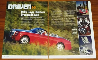 ROLLS-ROYCE PHANTOM DROPHEAD COUPE MAGAZINE ARTICLE AUTOMOBILE MAG DRIVEN - Image 1 of 3