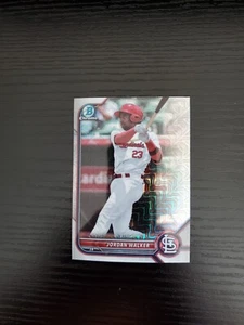 Jordan Walker - 2022 Bowman Chrome Prospect - #BCP-221 - MOJO REFRACTOR - Picture 1 of 2