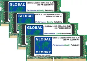 128GB (4x32GB) DDR4 2933MHz PC4-23400 260-PIN SODIMM MEMORY RAM KIT FOR LAPTOPS - Picture 1 of 1
