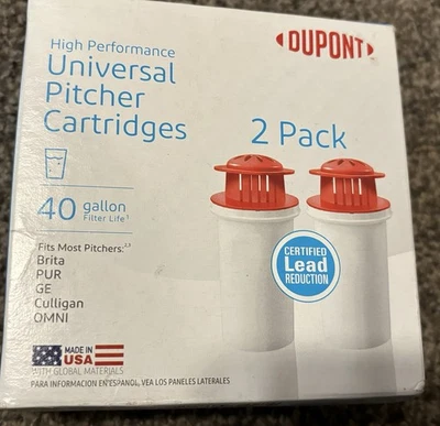 DuPont High Performance Pitcher Cart Filter Fit Brita Pur Culligan WFPTC102NR - Image 1 of 4