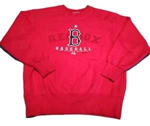 Majestic MLB Authentic Collection Boston Red Sox Mens Red Crewneck Sweatshirt M - Picture 1 of 15