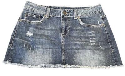 Minifalda American Rag CIE Denim Corte Dobladillo Crudo Parte Inferior Talla 5 Juniors Foto 1 de 4