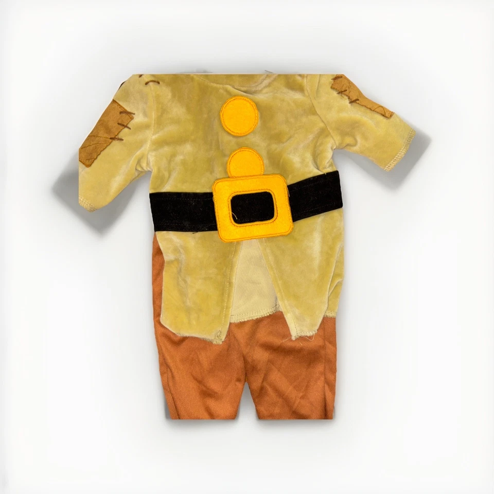 DISNEY DOPEY DISFRAZ INFANTIL 0-3 MESES CAMISA PANTALONES BOTINES SIN SOMBRERO COSPLAY USADO Foto 1 de 4