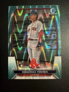 Bowman Chrome #75 Masataka Yoshida Rookie AquaRaywave 2023/199 - Imagen 1 de 2